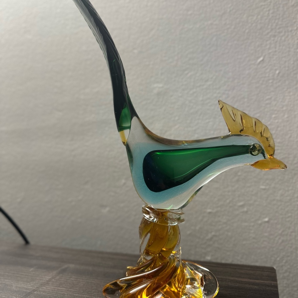 Elegant Glass Bird Figurine